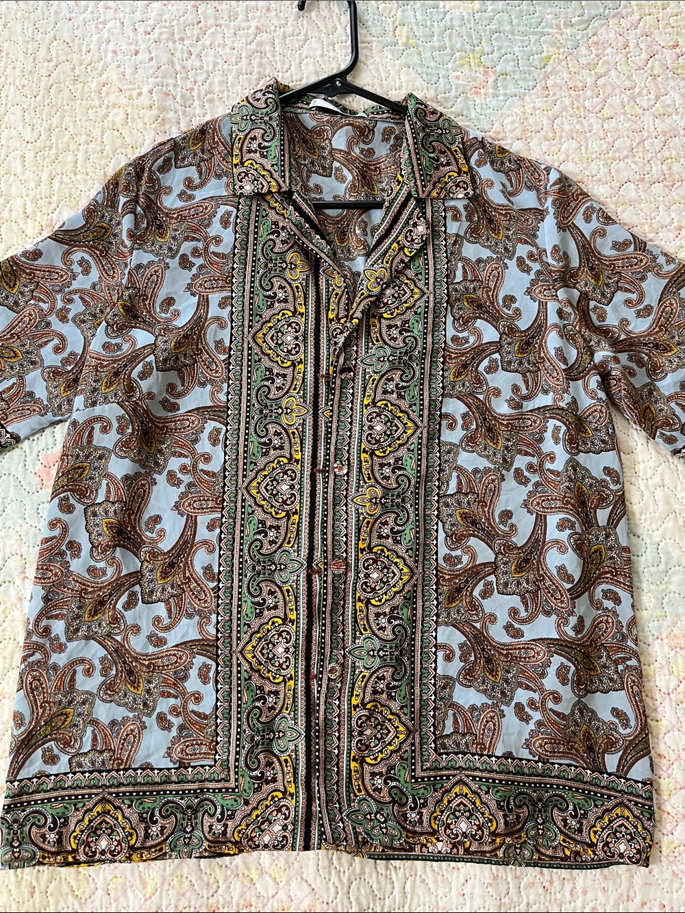 *Free with purchase of $40* Mango Paisley Button-Down Shirt